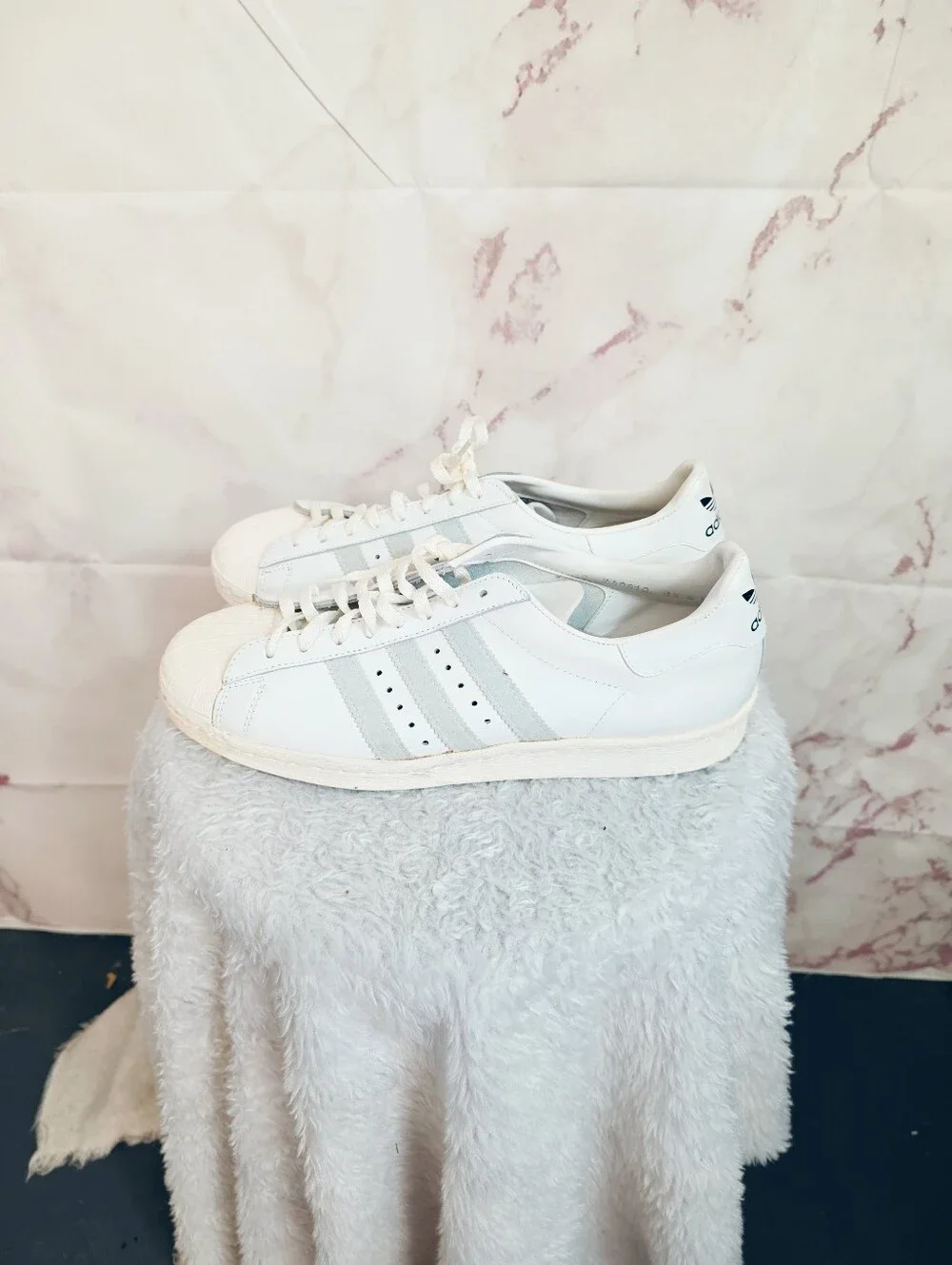 Adidas Originals Superstar White Leather Sneakers Men's Size 10 Shell Toe